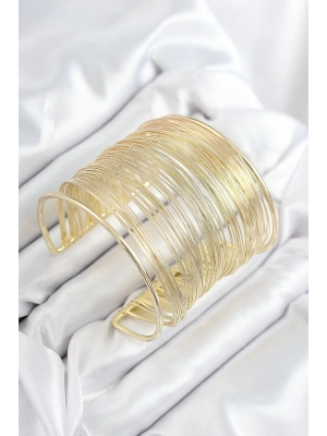ÇOK SATAN Pirinç Tel Sarma Model Gold Renk Kadın Bileklilk
