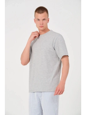 24/1 Düz A Kalite Oversize T-shirt - Gri