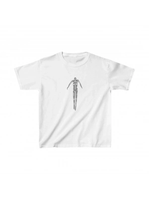 Çocuk Baskılı T-Shirt - Beyaz