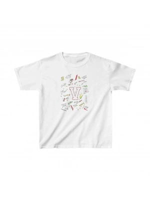 Çocuk Baskılı T-Shirt - Beyaz