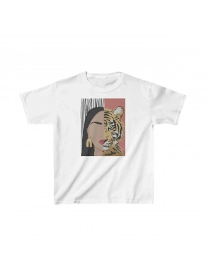 Çocuk Baskılı T-Shirt - Beyaz