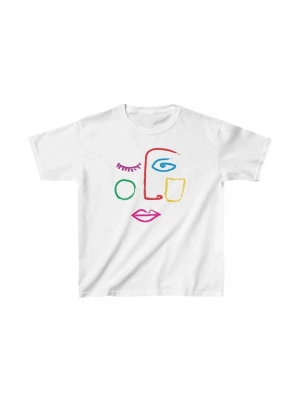 Çocuk Baskılı T-Shirt - Beyaz