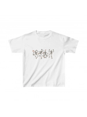 Çocuk Baskılı T-Shirt - Beyaz