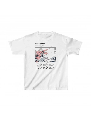 Çocuk Baskılı T-Shirt - Beyaz