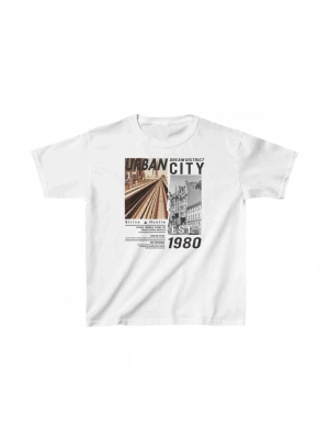 Çocuk Baskılı T-Shirt - Beyaz