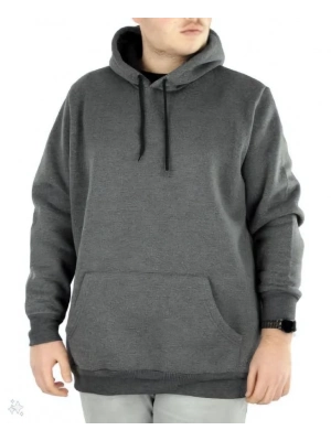Uzun Kol Kapşonlu Basic Sweatshirt hoodie - Füme