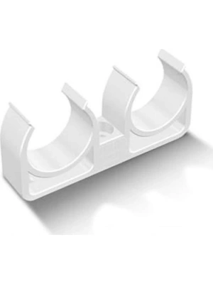 ® Pvc Boru PPRC Çiftli Kelepçe 25 mm 10 Adet