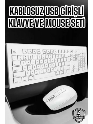 ÇOK SATAN Q Klavye Klavye ve Mouse Seti USB Girişli Kablosuz