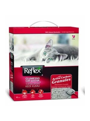 ÇOK SATAN Reflex Granül Aktif Karbonlu Topaklanan Doğal Kedi Kumu 10 Lt