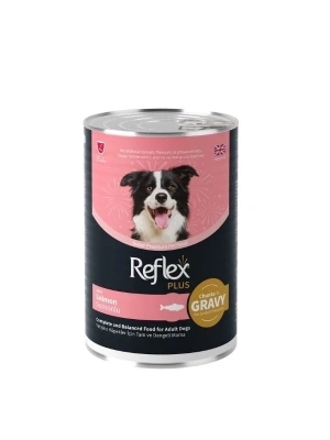 ÇOK SATAN Reflex Plus Sos İçinde Somonlu Yetişkin Konserve Köpek Maması 400 Gr