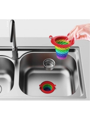 ÇOK SATAN Renkli 6 Kademeli Lavabo Süzgeci