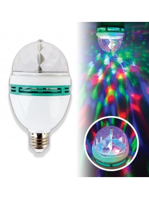 ÇOK SATAN Renkli Led Döner Başlıklı Disko Topu Ampul Gece Lambası Disco Lamp