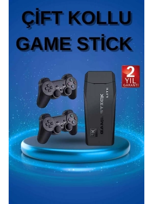 ÇOK SATAN Retro Oyunlar 4k Game Stick 2.4g Kablosuz Çift Kol 3500 Oyun Atari