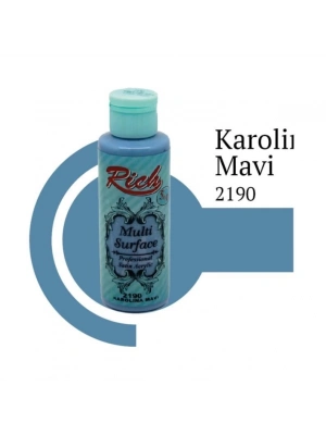 ® Rich Multi Surface 2190 Karolina Mavi Akrilik Boya 120 cc