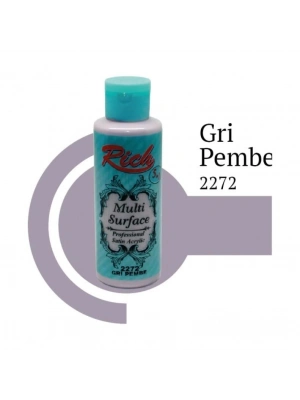 ® Rich Multi Surface 2272 Gri Pembe Akrilik Boya 130 cc