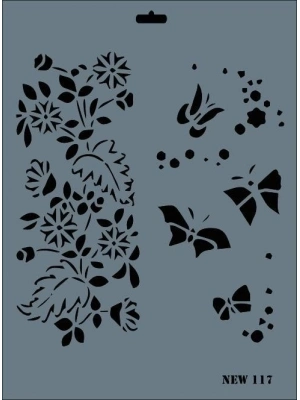 ® Rich New Seri N-117 Stencil 35x25 cm