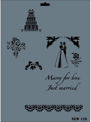 ® Rich New Seri N-128 Stencil 35x25 cm