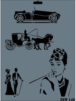 ® Rich New Seri N-148 Stencil 35x25 cm