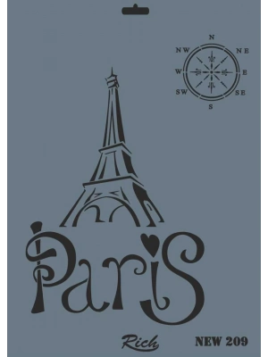 Rich New Seri N-209 Stencil 35x25 cm