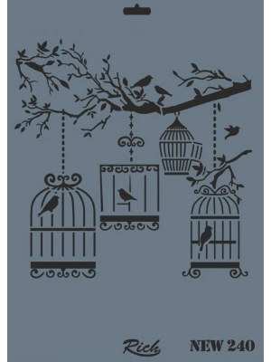 ® Rich New Seri N-240 Stencil 35x25 cm