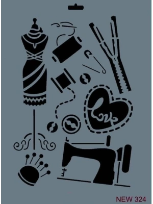 ® Rich New Seri N-324 Stencil 35x25 cm