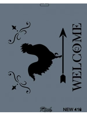 ® Rich New Seri N-416 Stencil 35x25 cm