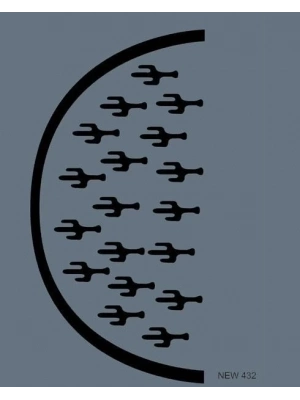 ® Rich New Seri N-432 Stencil 35x25 cm