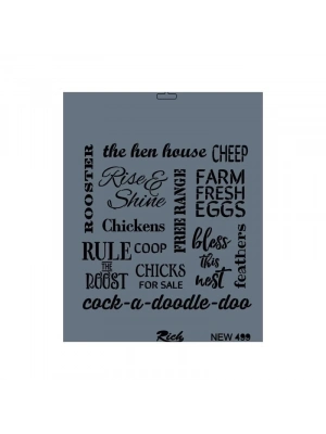 ® Rich New Seri N-499 Stencil 35x25 cm