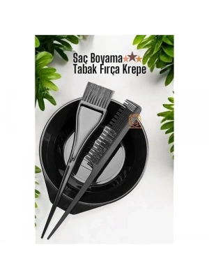 ÇOK SATAN Saç Boyama Tabak Fırça Krepe Tarak Seti