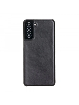 ÇOK SATAN Samsung Galaxy S21 Plus Uyumlu Deri Arka Kapak UJ RST1 Siyah