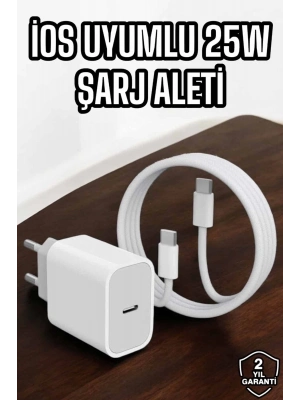 ÇOK SATAN Şarj Aleti İOS 15/15 Pro Max Uyumlu Şarj Adaptörü ve Kablosu
