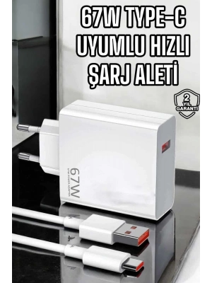 ÇOK SATAN Şarj Aleti Turbo Hızlı 67W Type-C Hızlı Şarj