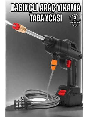 ÇOK SATAN Şarjlı Oto Yıkama Tabancası Su Basınçlı Hazneli Bataryalı