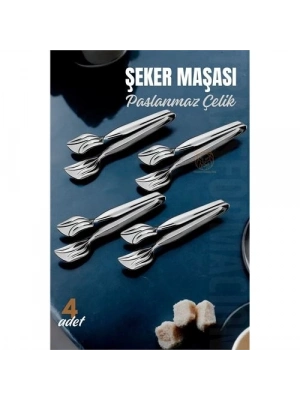 ÇOK SATAN Şeker Maşası Paslanmaz Çelik 4 ADET