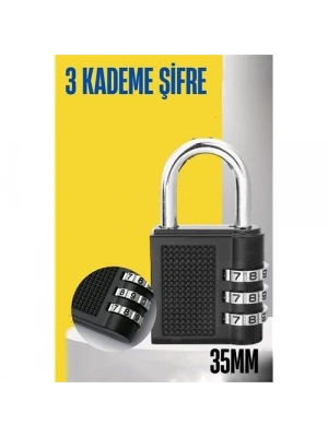 ÇOK SATAN Şifreli Asma Kilit 3 Kademe 35 mm