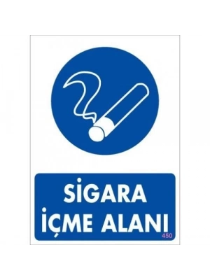 ® Sigara İçme Alanı Uyarı Levhassı 25x35 KOD: 450