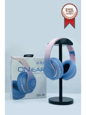 ÇOK SATAN Sn-36 On-ear Kafa Üstü Kablosuz  Kulaklık Bluetooth 5.1  Blue