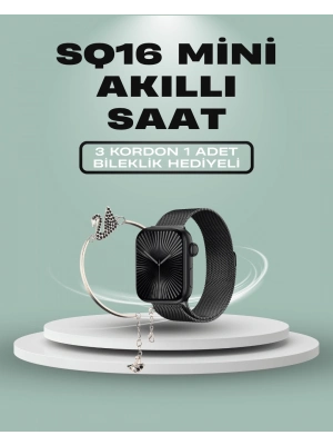 ÇOK SATAN SQ-16 Mini Series 10 Akıllı Saat – 3 Kordon + Hediye Bileklik