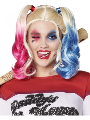 ÇOK SATAN Suicide Squad Harley Quinn Kostüm Peruk