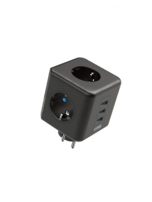 ÇOK SATAN Termal Akım Korumalı Isıya Dayanıklı 3’lü Duvar Tipi Priz 3x Usb 1x Type-c