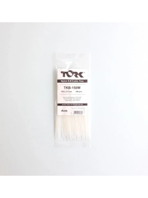 Tork Beyaz Kablo Bağı 2,5X150