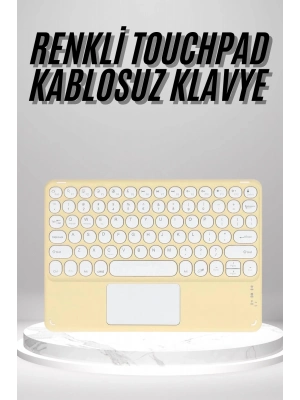 ÇOK SATAN Touchpad Uyumlu Bluetooth Klavye Slim Kablosuz Wifi Q Klavye
