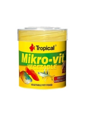 ÇOK SATAN Tropical Mikro-Vit Vegetable Yavru Balıklar için Bitkisel Balık Yemi 50 Ml 32 Gr