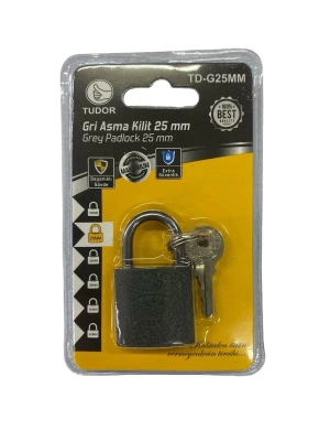 ® Tudor 25 mm Kısa Gri Asma Kilit