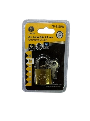 ® Tudor 25 mm Kısa Sarı Asma Kilit