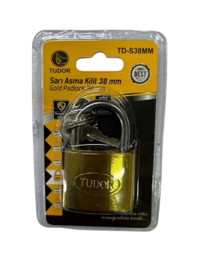 ® Tudor 38 mm Kısa Sarı Asma Kilit
