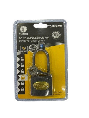 ® Tudor 38 mm Uzun Gri Asma Kilit