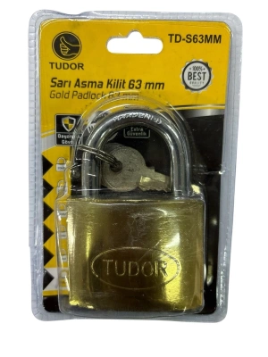 ® Tudor 63 mm Sarı Asma Kilit