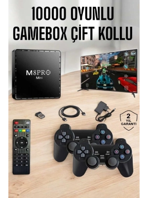 ÇOK SATAN TV Box Çift Oyun Kollu 10000 Oyunlu Atari
