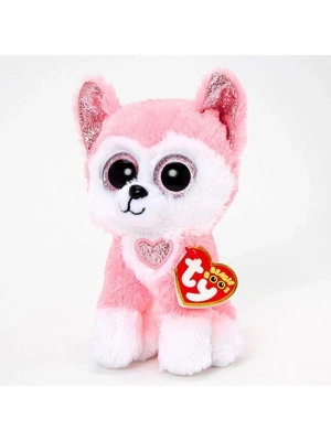 ÇOK SATAN Ty Beanie Boos Peluş Köpek Pembe Husky Hunk 15 cm